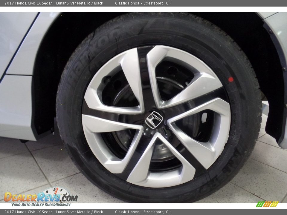 2017 Honda Civic LX Sedan Lunar Silver Metallic / Black Photo #8
