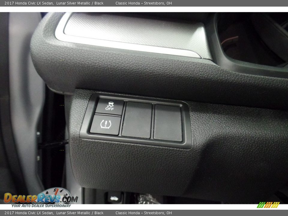 2017 Honda Civic LX Sedan Lunar Silver Metallic / Black Photo #15