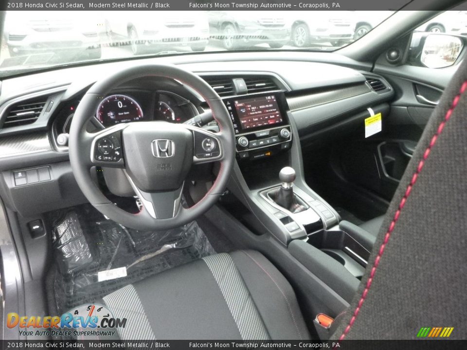 Black Interior - 2018 Honda Civic Si Sedan Photo #10