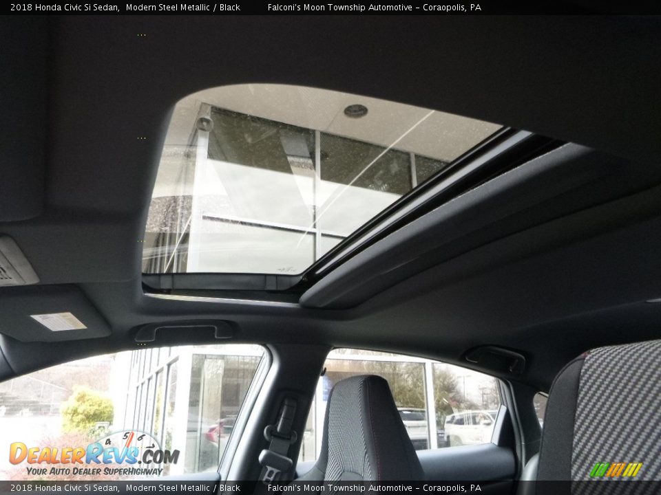 2018 Honda Civic Si Sedan Modern Steel Metallic / Black Photo #13