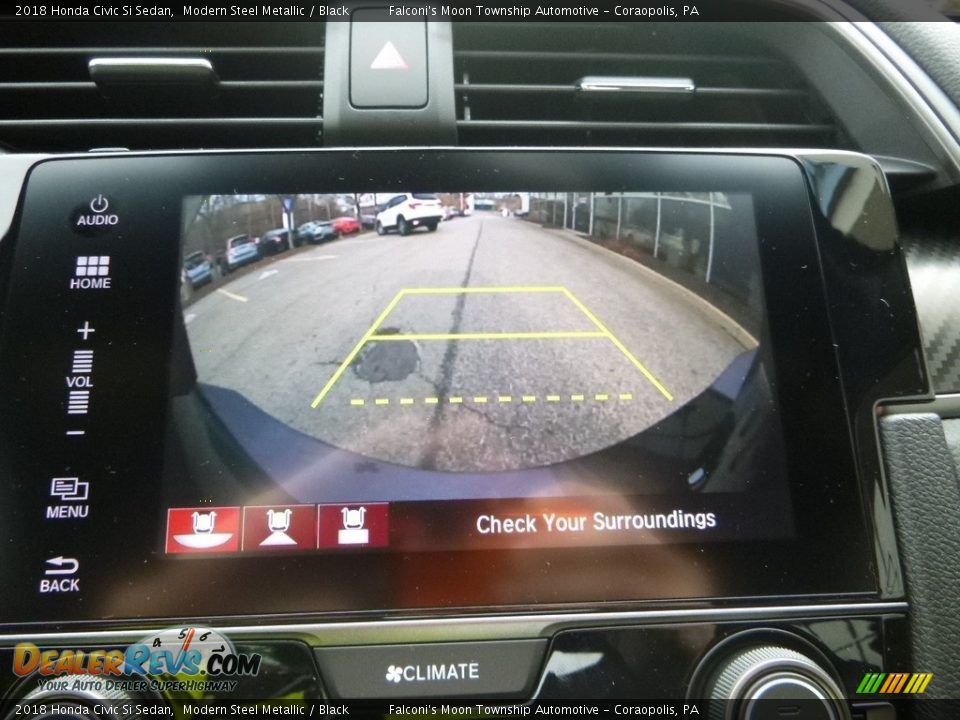 2018 Honda Civic Si Sedan Modern Steel Metallic / Black Photo #15