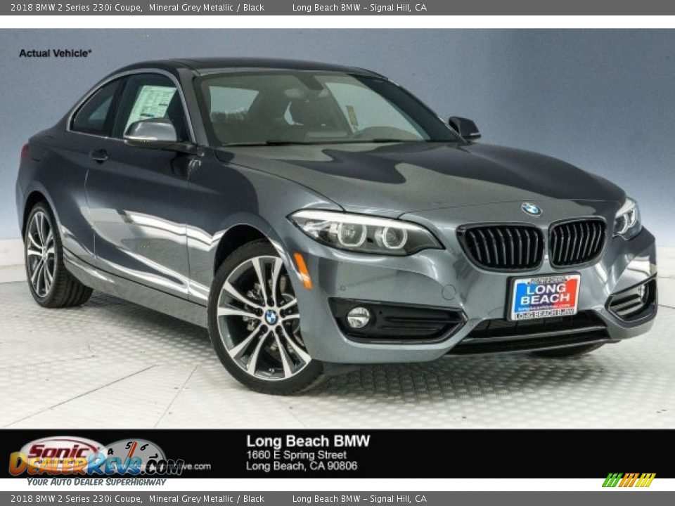 2018 BMW 2 Series 230i Coupe Mineral Grey Metallic / Black Photo #1