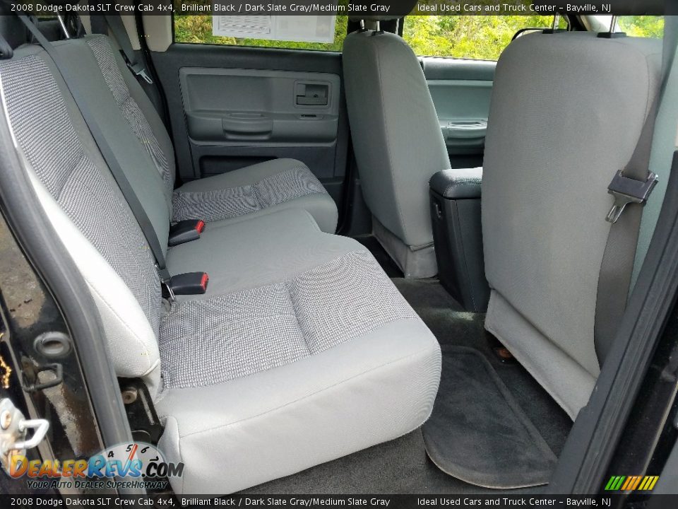 2008 Dodge Dakota SLT Crew Cab 4x4 Brilliant Black / Dark Slate Gray/Medium Slate Gray Photo #11