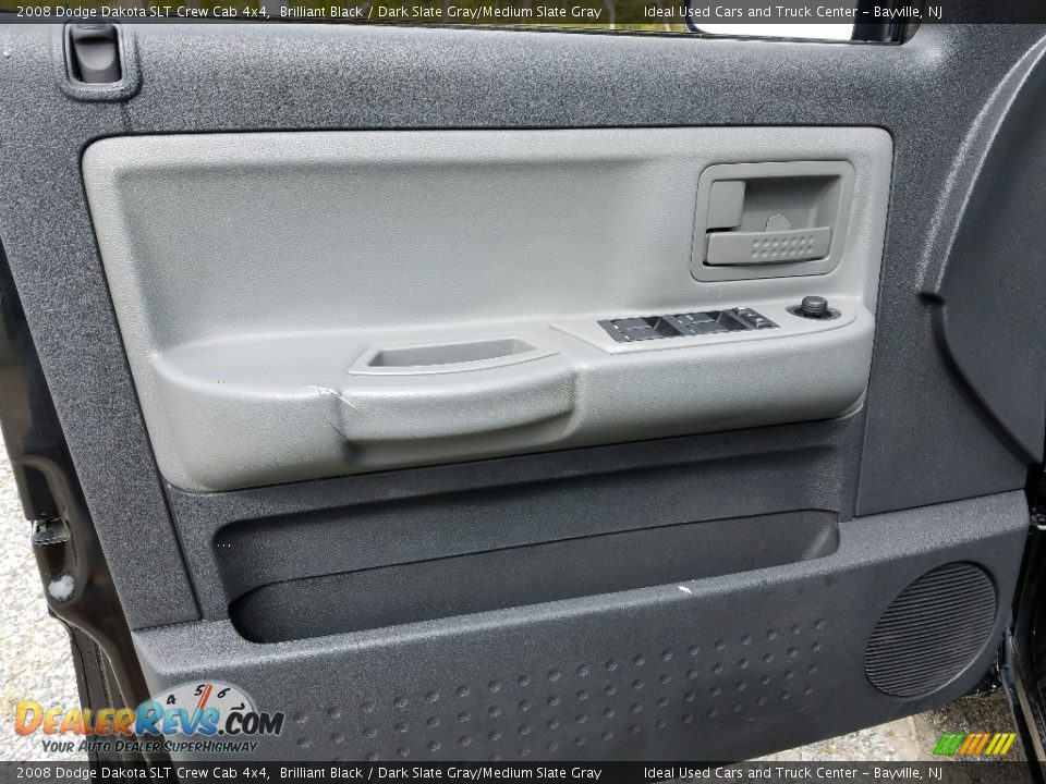 2008 Dodge Dakota SLT Crew Cab 4x4 Brilliant Black / Dark Slate Gray/Medium Slate Gray Photo #12