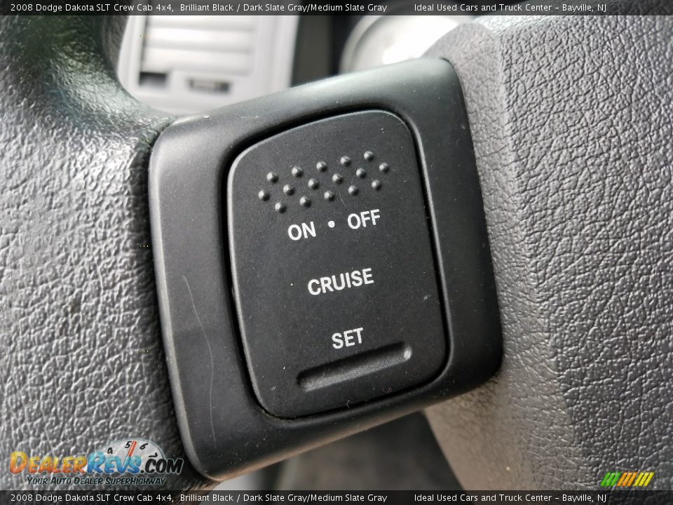 2008 Dodge Dakota SLT Crew Cab 4x4 Brilliant Black / Dark Slate Gray/Medium Slate Gray Photo #18