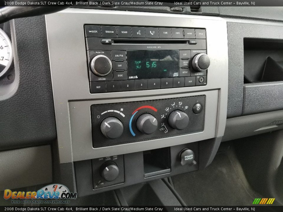2008 Dodge Dakota SLT Crew Cab 4x4 Brilliant Black / Dark Slate Gray/Medium Slate Gray Photo #19