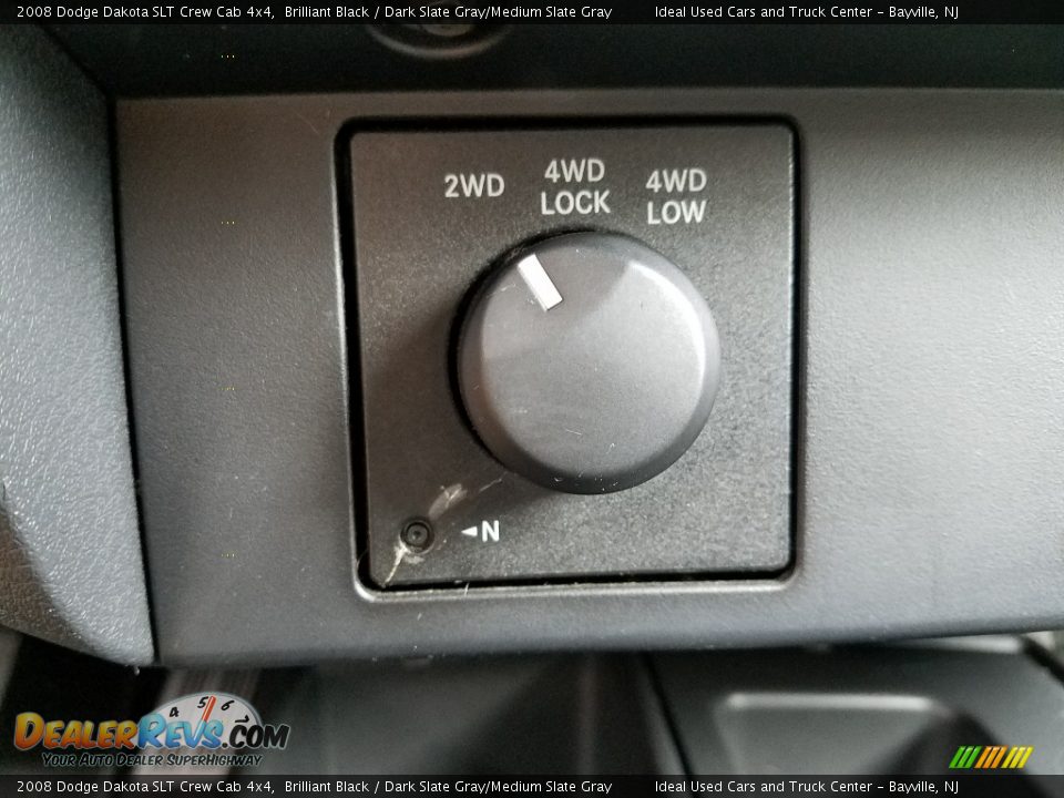 2008 Dodge Dakota SLT Crew Cab 4x4 Brilliant Black / Dark Slate Gray/Medium Slate Gray Photo #20