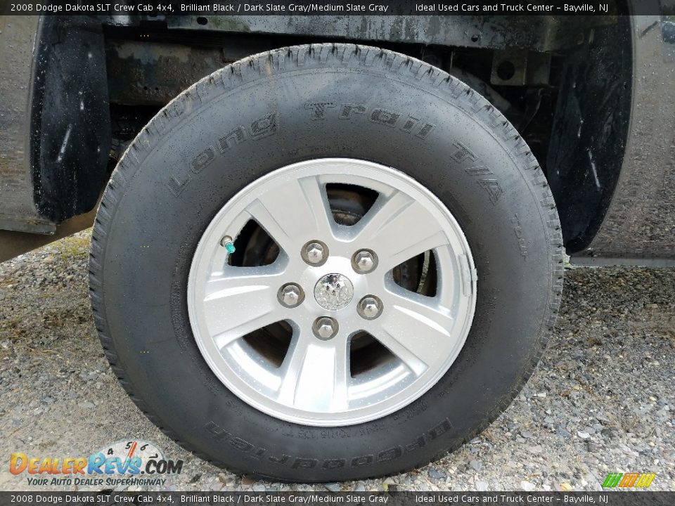 2008 Dodge Dakota SLT Crew Cab 4x4 Brilliant Black / Dark Slate Gray/Medium Slate Gray Photo #23