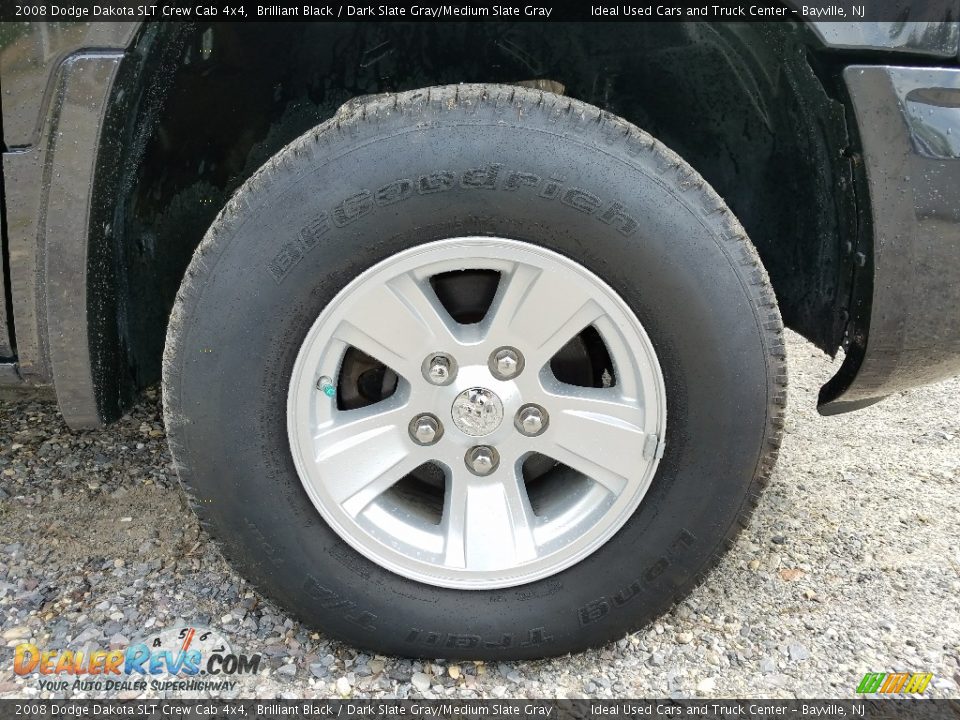 2008 Dodge Dakota SLT Crew Cab 4x4 Brilliant Black / Dark Slate Gray/Medium Slate Gray Photo #24