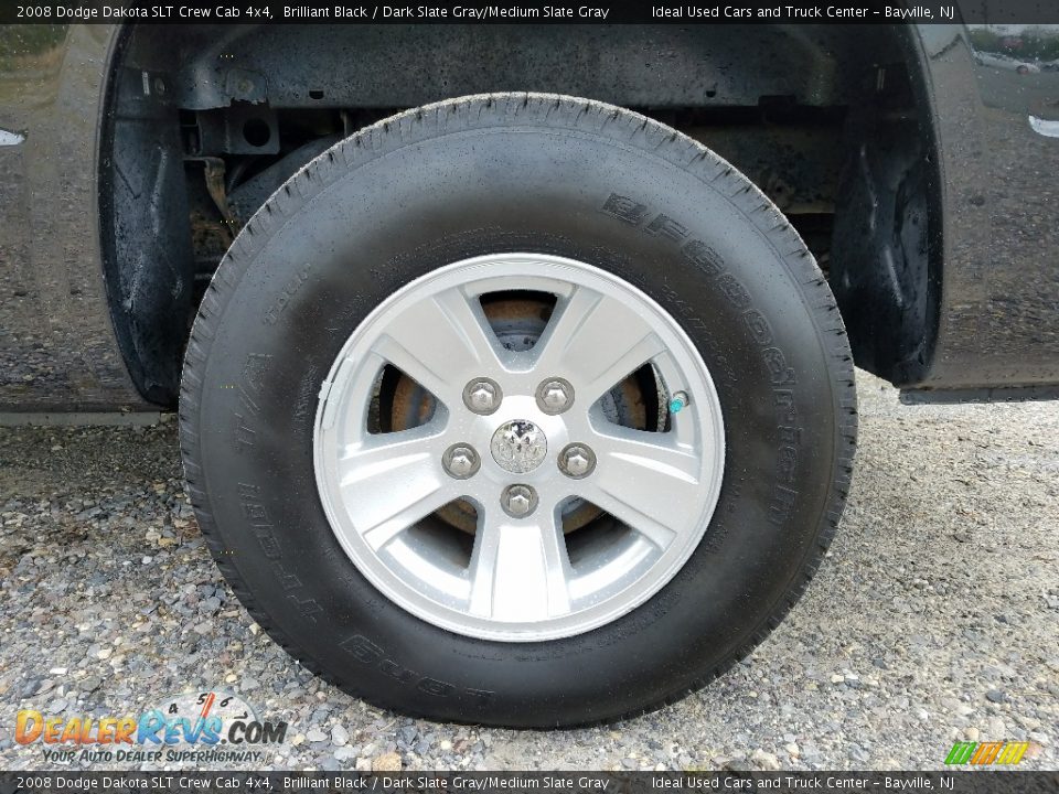 2008 Dodge Dakota SLT Crew Cab 4x4 Brilliant Black / Dark Slate Gray/Medium Slate Gray Photo #25