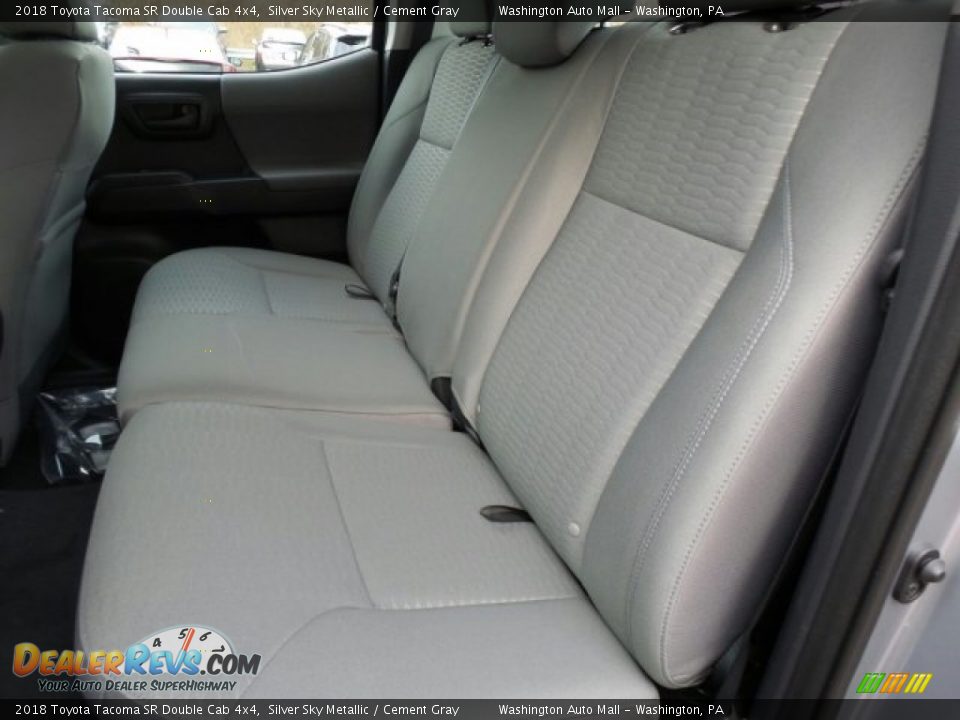 Rear Seat of 2018 Toyota Tacoma SR Double Cab 4x4 Photo #11