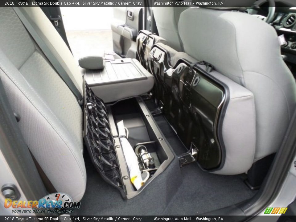 Rear Seat of 2018 Toyota Tacoma SR Double Cab 4x4 Photo #13