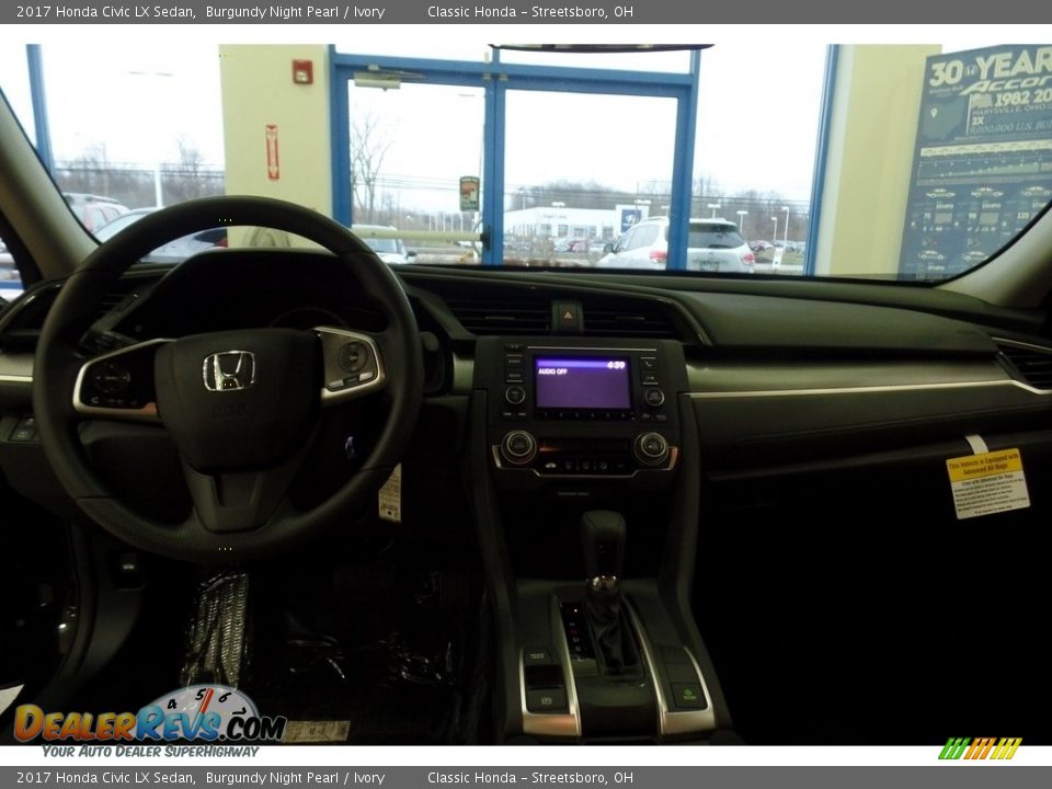 2017 Honda Civic LX Sedan Burgundy Night Pearl / Ivory Photo #13