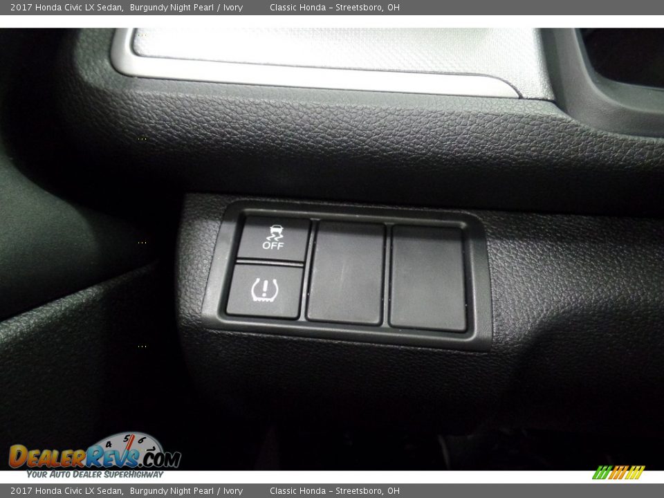 2017 Honda Civic LX Sedan Burgundy Night Pearl / Ivory Photo #15