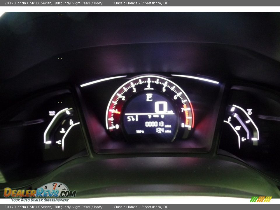 2017 Honda Civic LX Sedan Burgundy Night Pearl / Ivory Photo #20