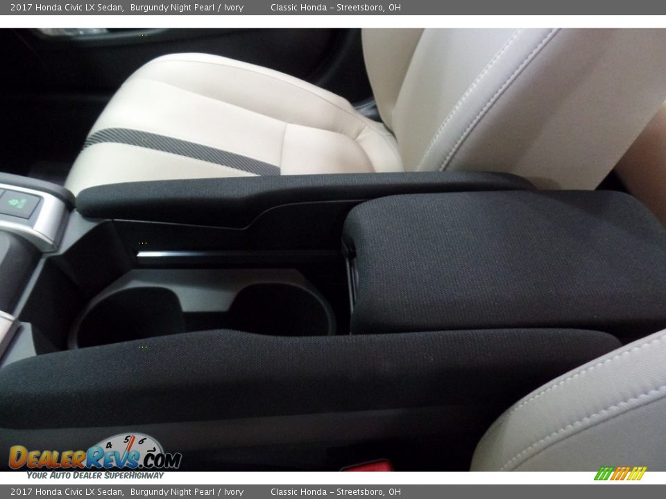 2017 Honda Civic LX Sedan Burgundy Night Pearl / Ivory Photo #22