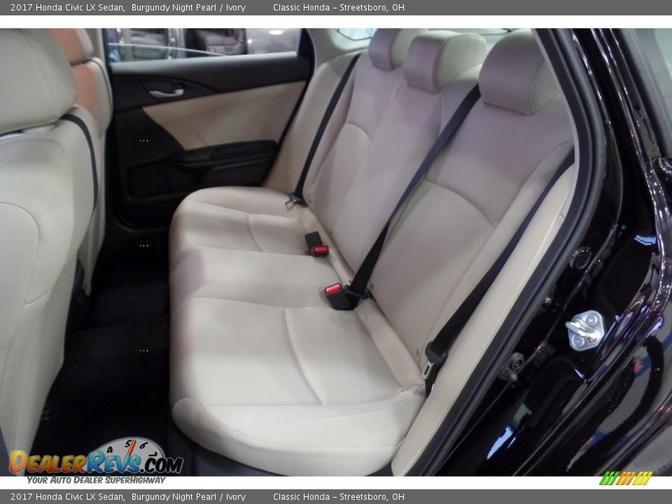 2017 Honda Civic LX Sedan Burgundy Night Pearl / Ivory Photo #26