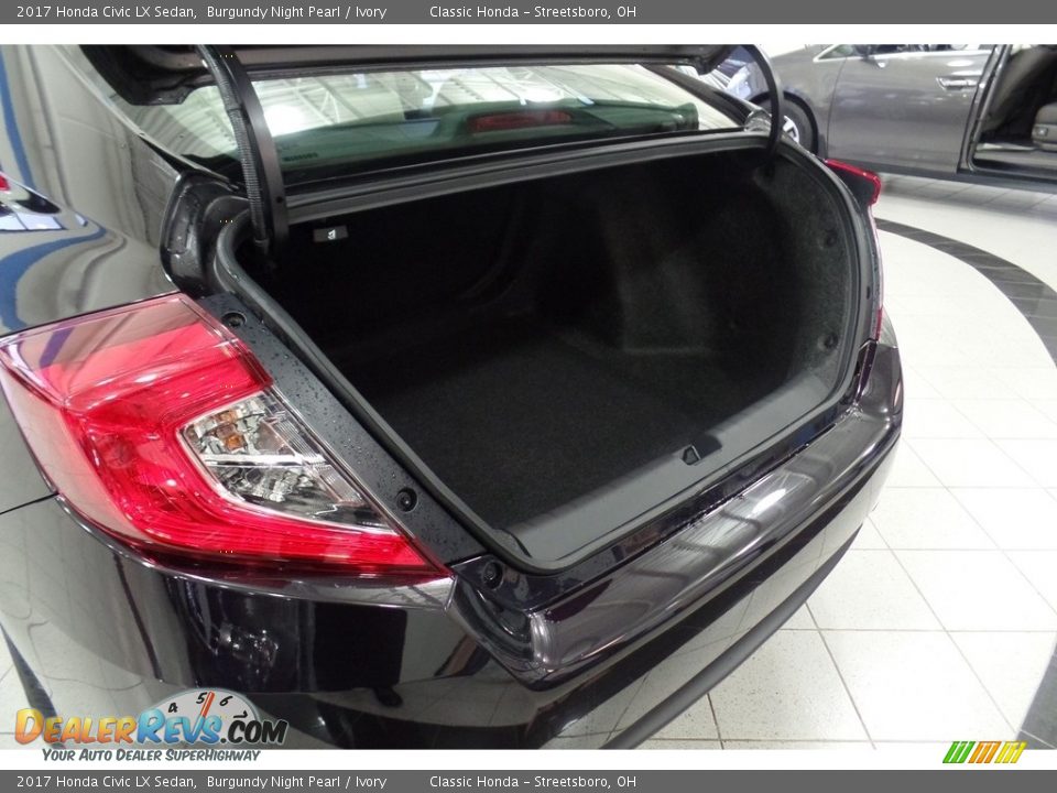 2017 Honda Civic LX Sedan Burgundy Night Pearl / Ivory Photo #28