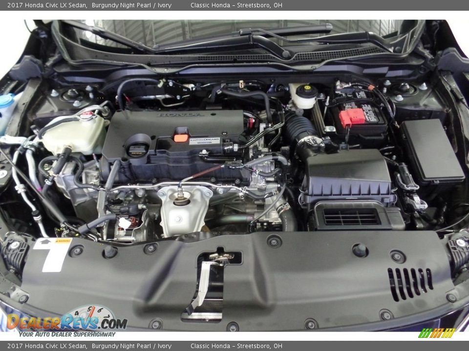 2017 Honda Civic LX Sedan Burgundy Night Pearl / Ivory Photo #29