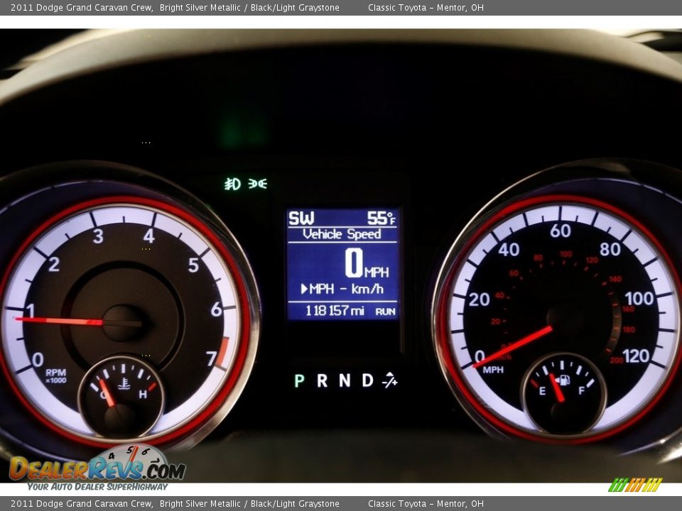 2011 Dodge Grand Caravan Crew Bright Silver Metallic / Black/Light Graystone Photo #8