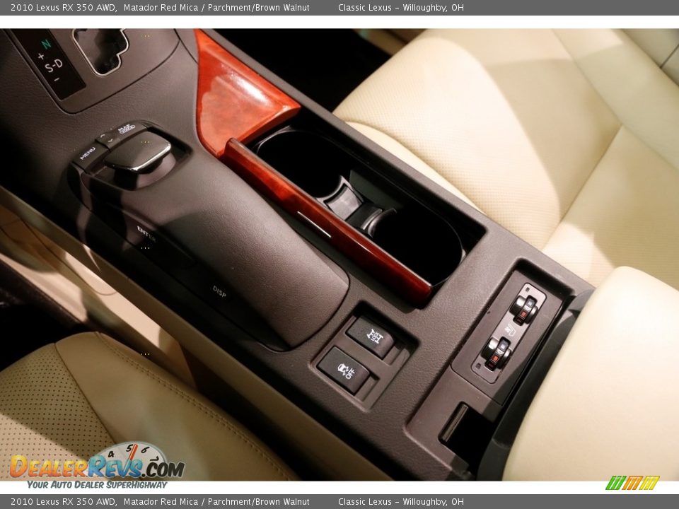 2010 Lexus RX 350 AWD Matador Red Mica / Parchment/Brown Walnut Photo #17