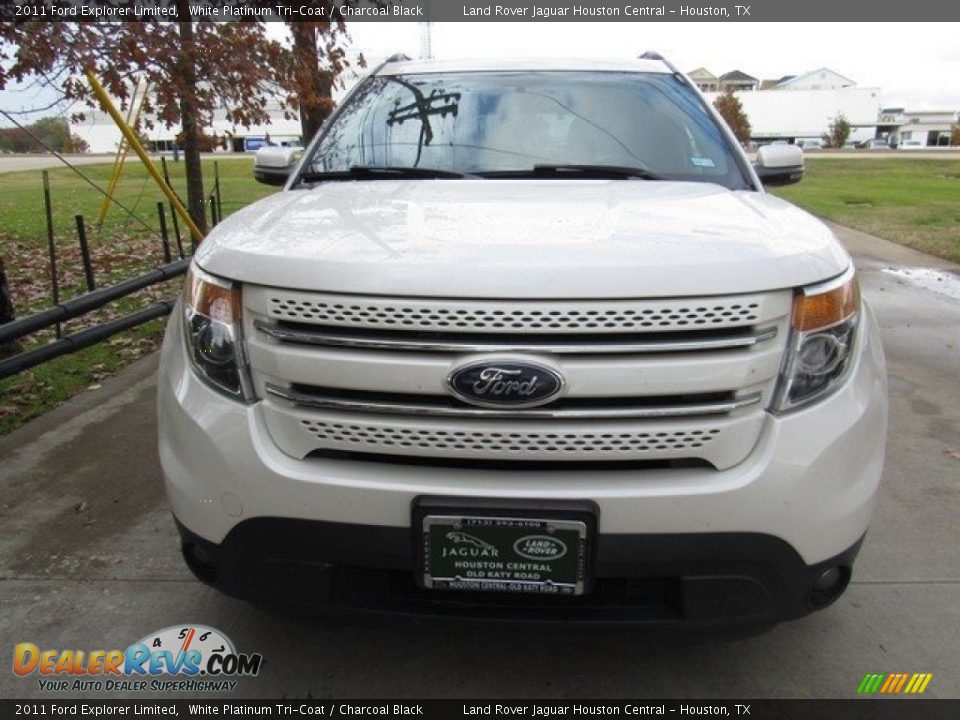 2011 Ford Explorer Limited White Platinum Tri-Coat / Charcoal Black Photo #8