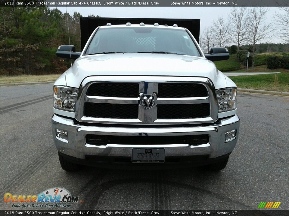 2018 Ram 3500 Tradesman Regular Cab 4x4 Chassis Bright White / Black/Diesel Gray Photo #3