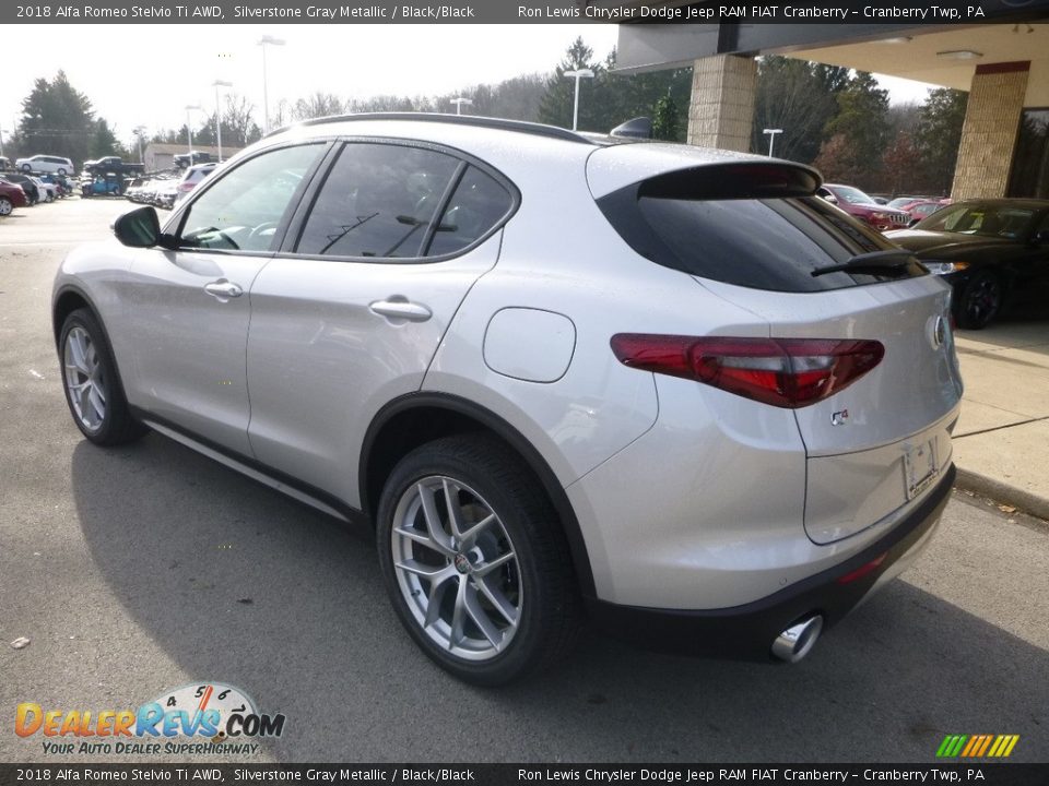 2018 Alfa Romeo Stelvio Ti AWD Silverstone Gray Metallic / Black/Black Photo #4