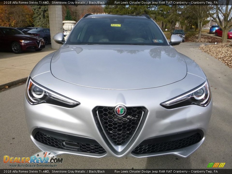2018 Alfa Romeo Stelvio Ti AWD Silverstone Gray Metallic / Black/Black Photo #12