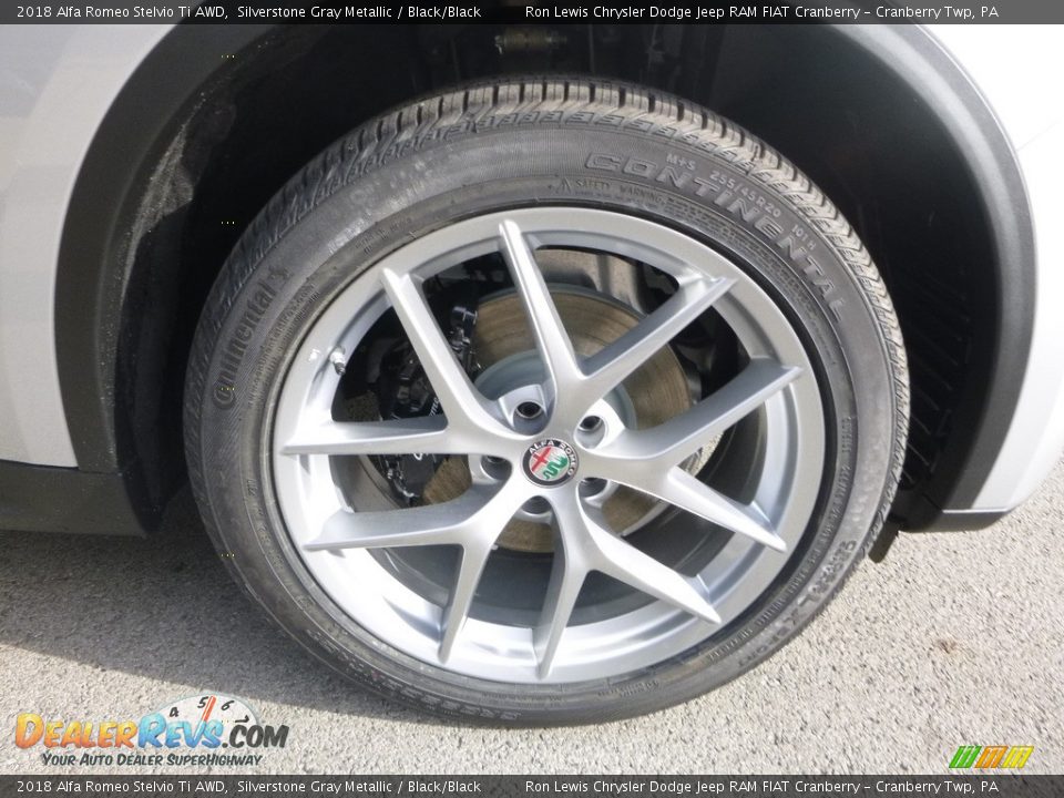 2018 Alfa Romeo Stelvio Ti AWD Silverstone Gray Metallic / Black/Black Photo #13