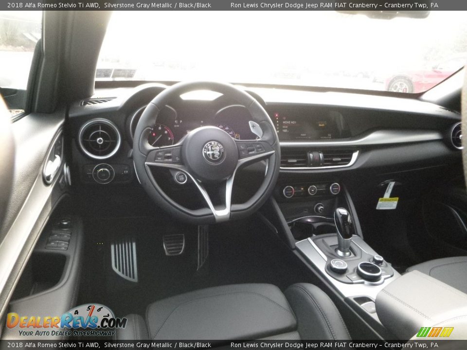 2018 Alfa Romeo Stelvio Ti AWD Silverstone Gray Metallic / Black/Black Photo #17