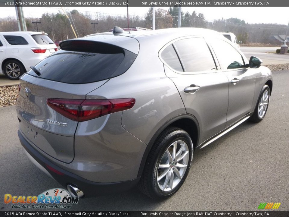 2018 Alfa Romeo Stelvio Ti AWD Stromboli Gray Metallic / Black/Black Photo #7