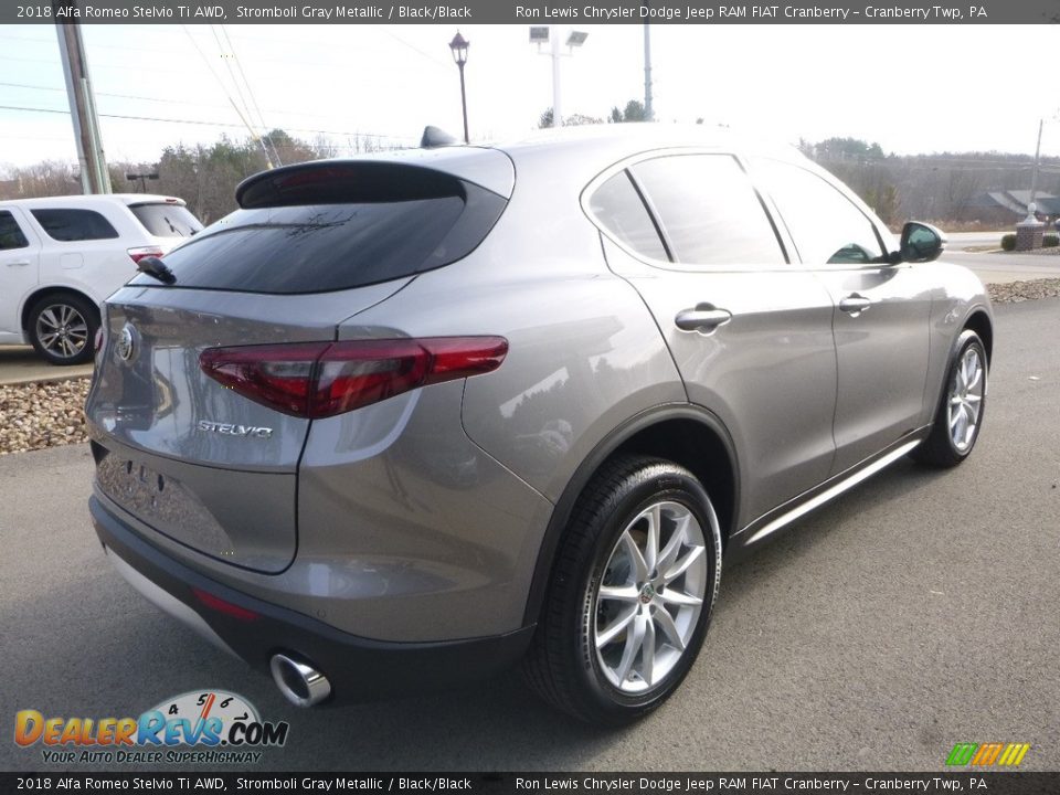 2018 Alfa Romeo Stelvio Ti AWD Stromboli Gray Metallic / Black/Black Photo #8