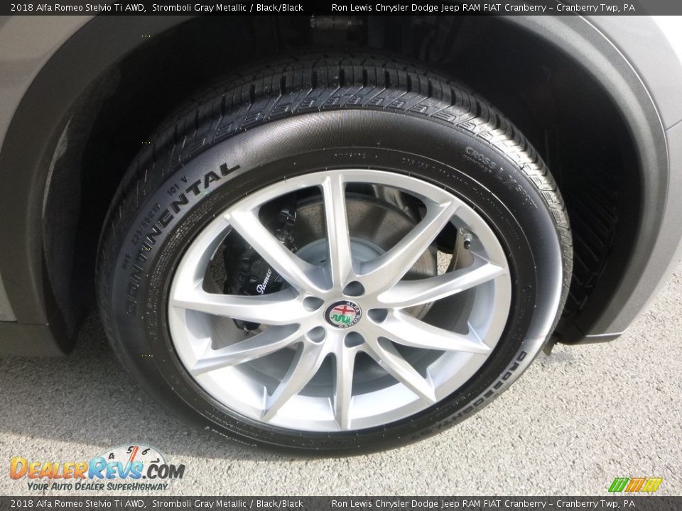 2018 Alfa Romeo Stelvio Ti AWD Stromboli Gray Metallic / Black/Black Photo #13