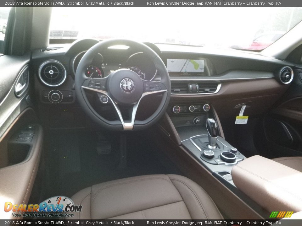 2018 Alfa Romeo Stelvio Ti AWD Stromboli Gray Metallic / Black/Black Photo #18