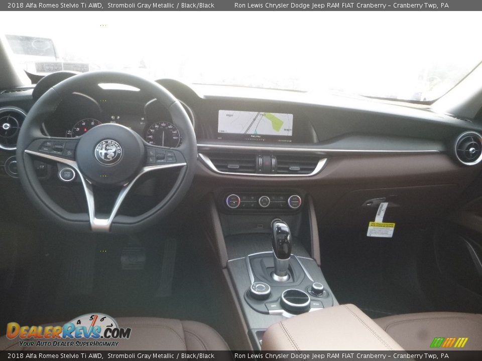 2018 Alfa Romeo Stelvio Ti AWD Stromboli Gray Metallic / Black/Black Photo #19