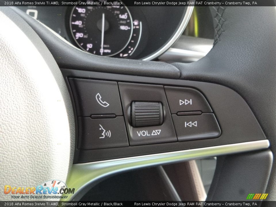 2018 Alfa Romeo Stelvio Ti AWD Stromboli Gray Metallic / Black/Black Photo #27