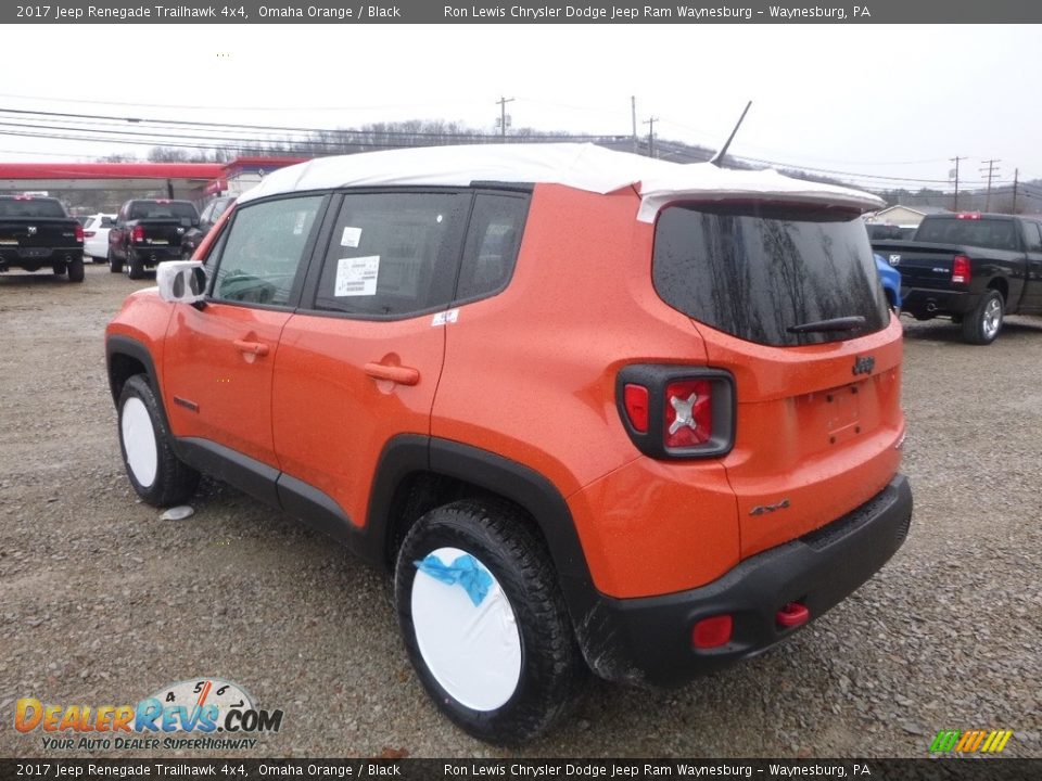 2017 Jeep Renegade Trailhawk 4x4 Omaha Orange / Black Photo #3