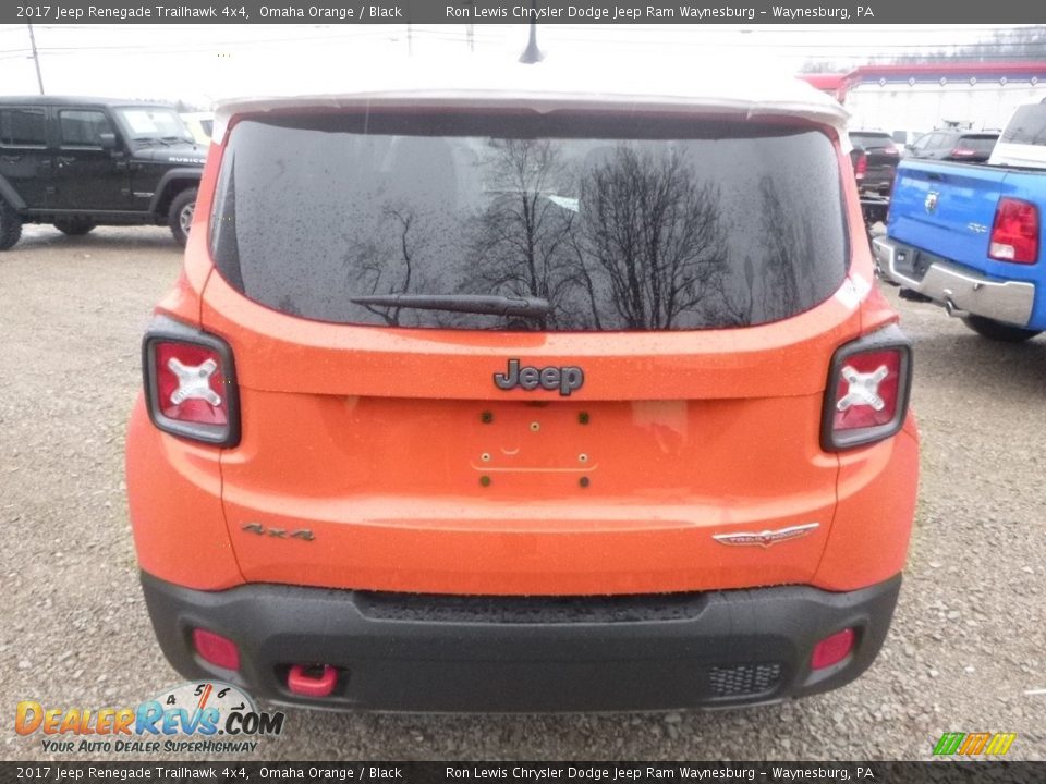 2017 Jeep Renegade Trailhawk 4x4 Omaha Orange / Black Photo #4