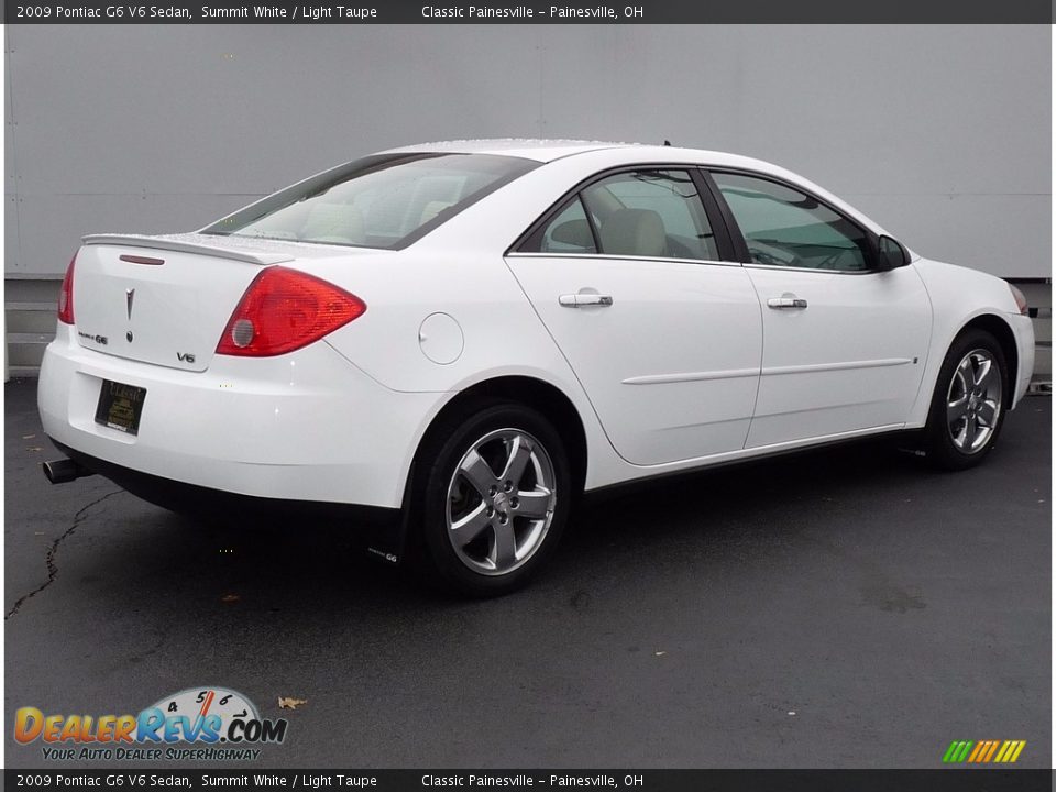 2009 Pontiac G6 V6 Sedan Summit White / Light Taupe Photo #2