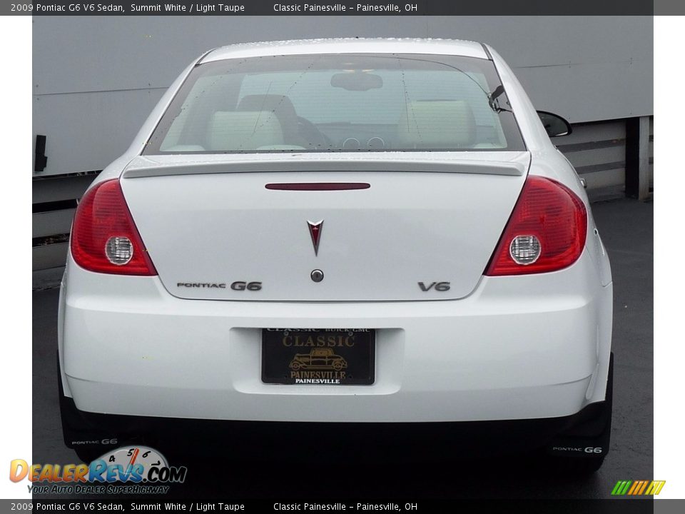 2009 Pontiac G6 V6 Sedan Summit White / Light Taupe Photo #3