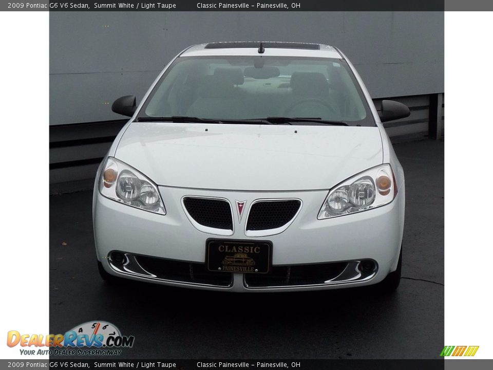 2009 Pontiac G6 V6 Sedan Summit White / Light Taupe Photo #4