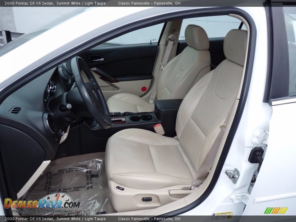 2009 Pontiac G6 V6 Sedan Summit White / Light Taupe Photo #8