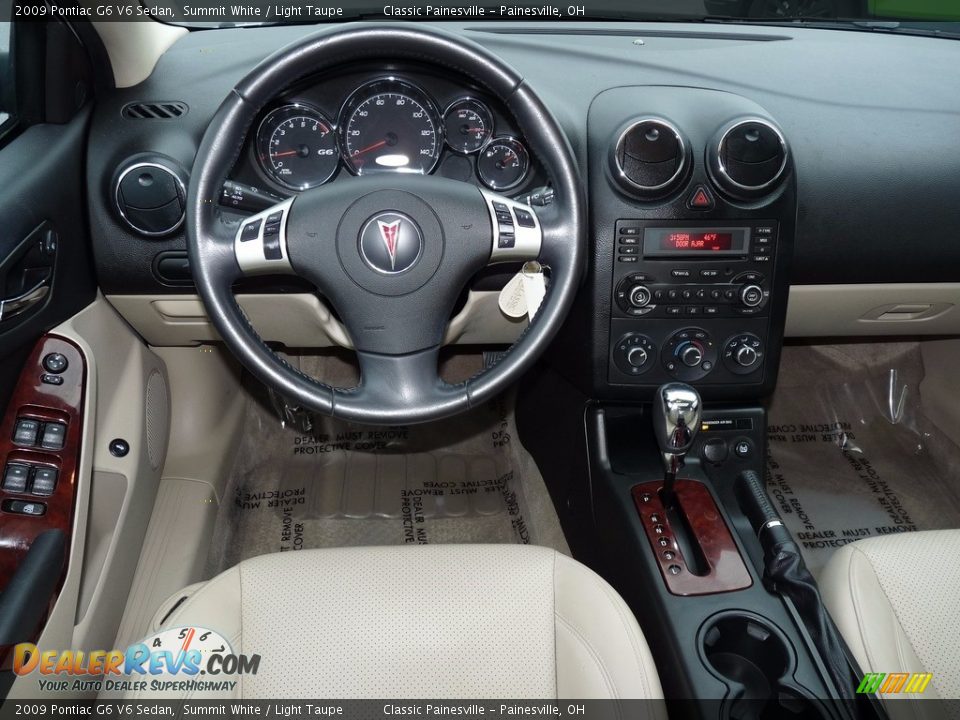 2009 Pontiac G6 V6 Sedan Summit White / Light Taupe Photo #12