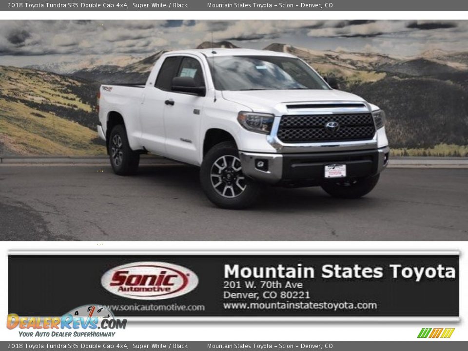 2018 Toyota Tundra SR5 Double Cab 4x4 Super White / Black Photo #1