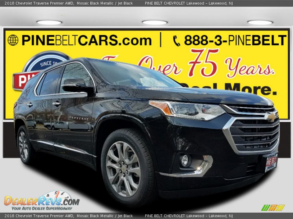 2018 Chevrolet Traverse Premier AWD Mosaic Black Metallic / Jet Black Photo #1