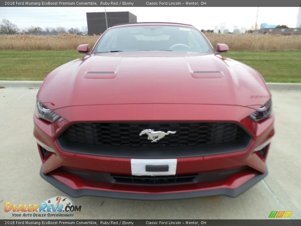 2018 Ford Mustang EcoBoost Premium Convertible Ruby Red / Ebony Photo #2