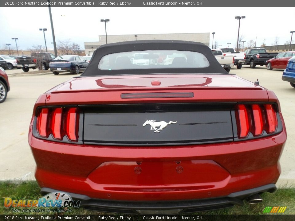 2018 Ford Mustang EcoBoost Premium Convertible Ruby Red / Ebony Photo #5