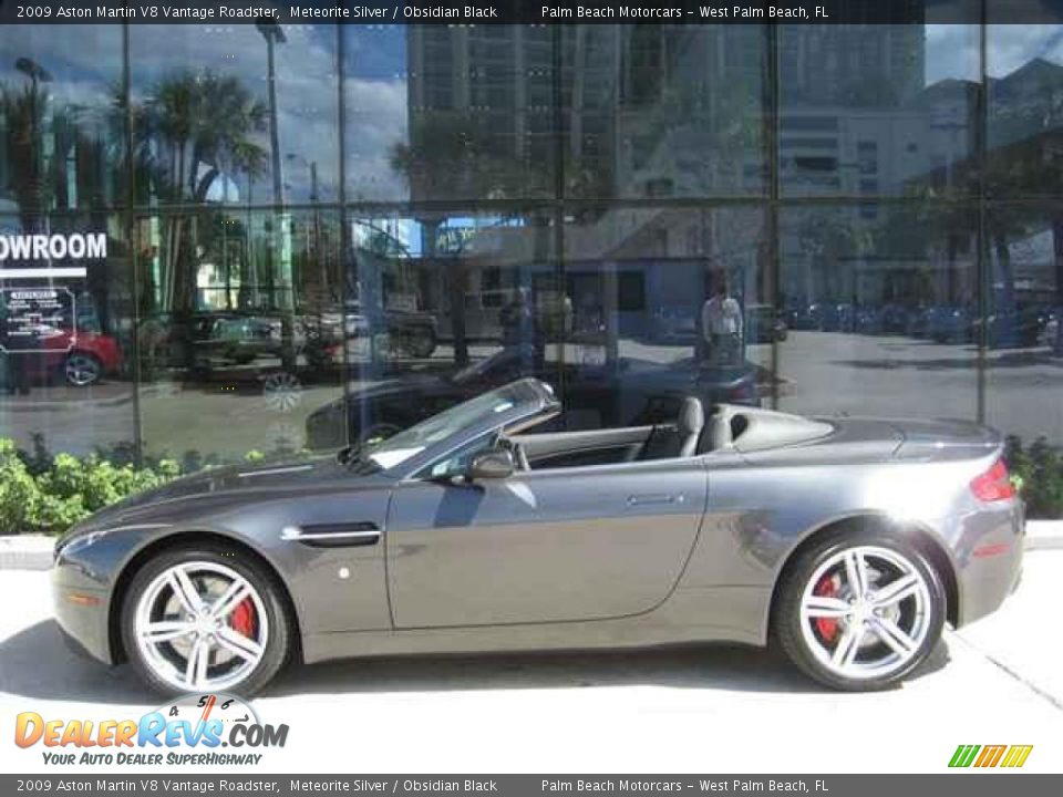 2009 Aston Martin V8 Vantage Roadster Meteorite Silver / Obsidian Black Photo #3