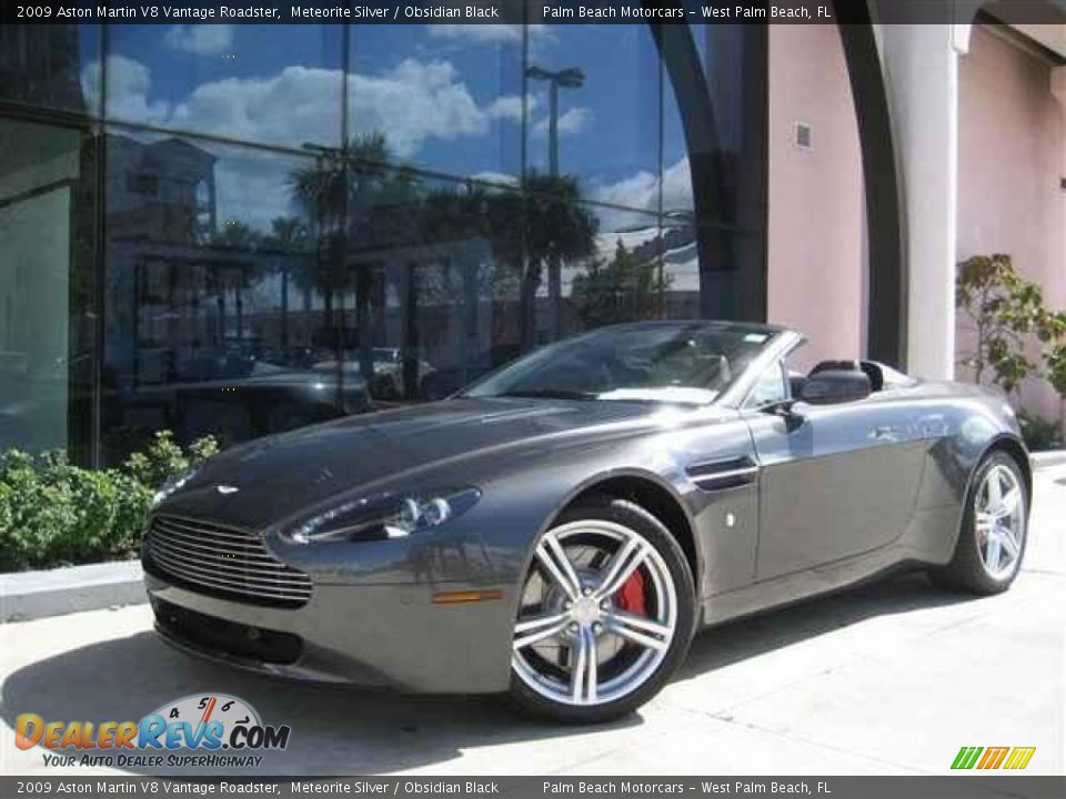 2009 Aston Martin V8 Vantage Roadster Meteorite Silver / Obsidian Black Photo #8